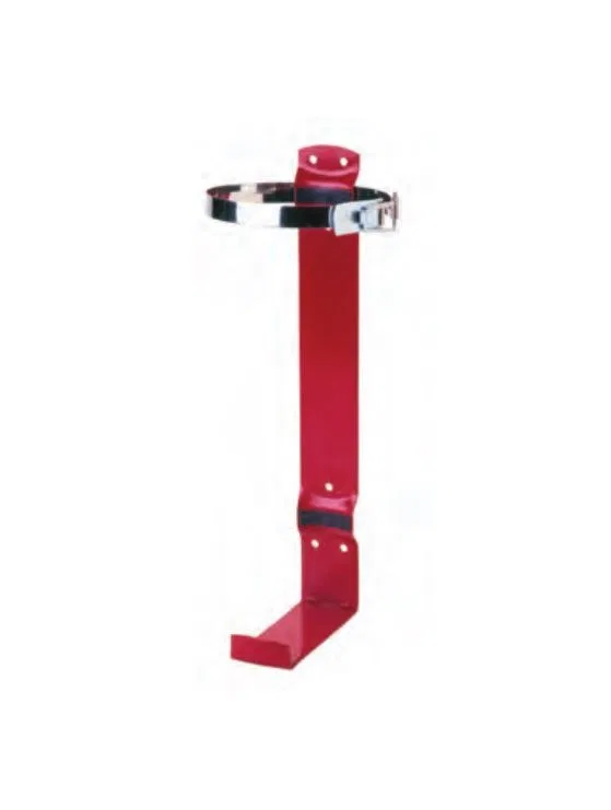 700430 – BUCKEYE FIRE Fire Extinguisher Mount, Flat Surface Mount Single Metal Strap 10 Pound Tank Red Steel